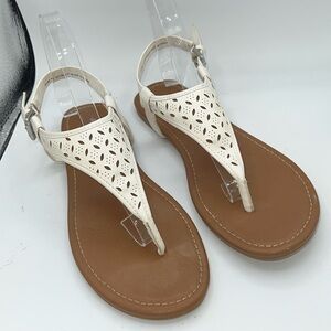 ARIZONA JEAN CO. Womens White AZ Same Thong-style Sandals | Size - 8.5